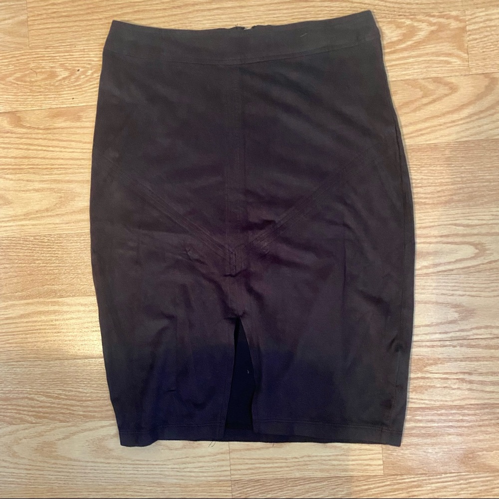 Cute black suede mini skirt